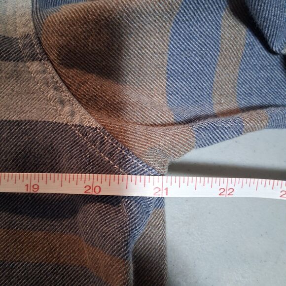 J. Crew Brushed Midweight Cotton Stripe Shirt H4831 Size L - Picture 12 of 16